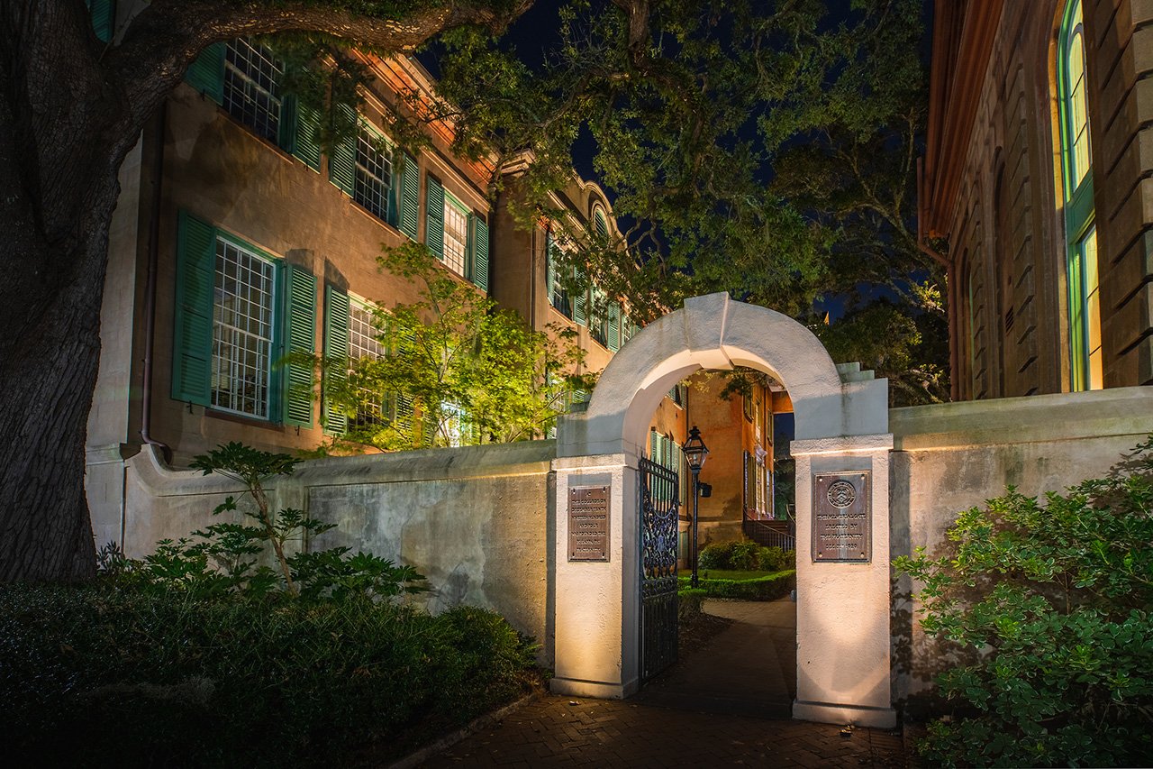 gate at night